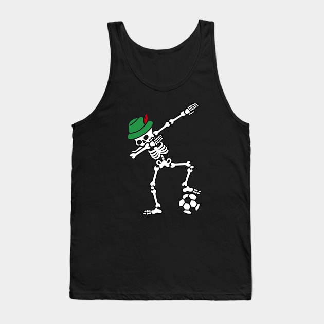 Dab dabbing Skelett Deutschland Bayern Fußball / Dab dabbing skeleton Germany Bayern Soccer Tank Top by LaundryFactory